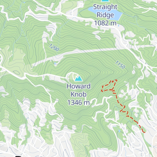 Map of Howard Knob