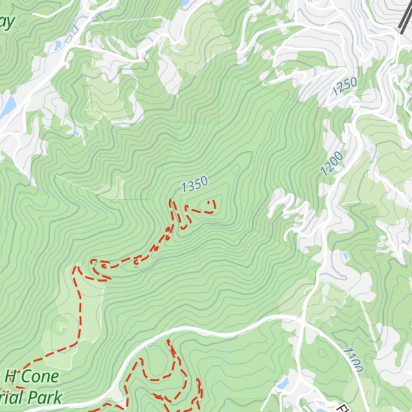 Map of Flat Top Mountain
