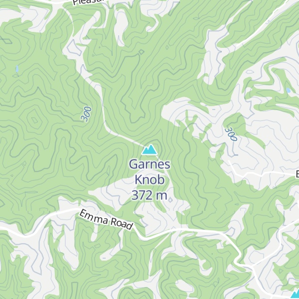 Map of Garnes Knob