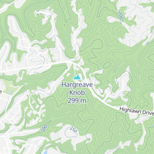 Map of Hargreave Knob
