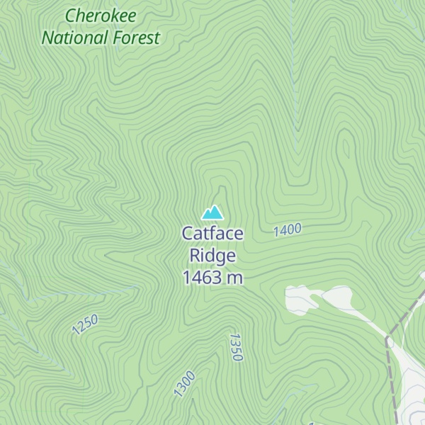 Map of Catface Ridge
