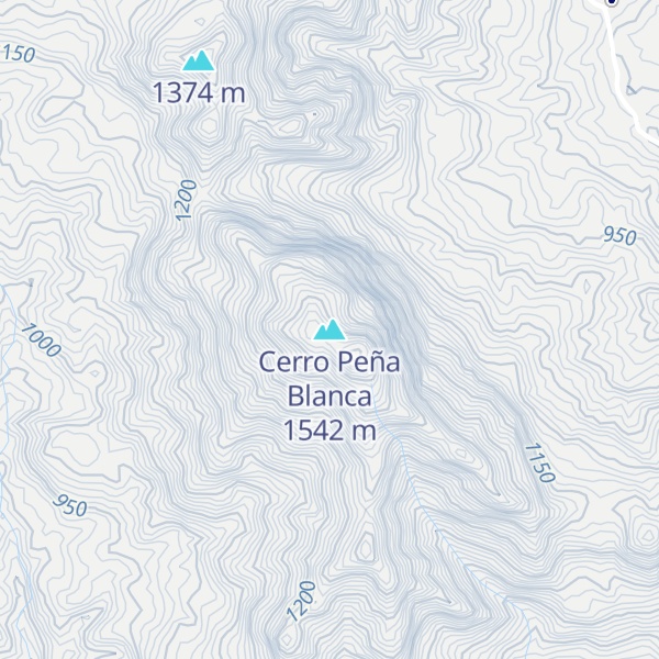 Map of Cerro Peña Blanca