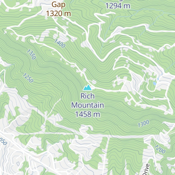 Map of Rich Mountain