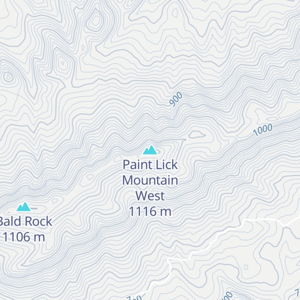 Map of Paint Lick Mountain West