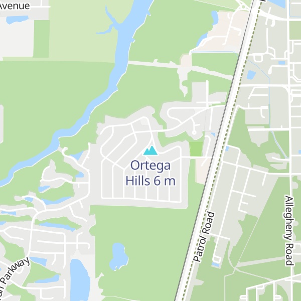 Map of Ortega Hills