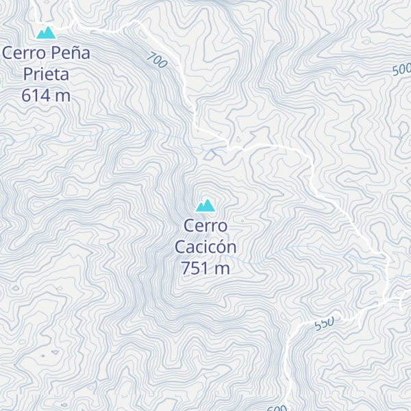 Map of Cerro Cacicón