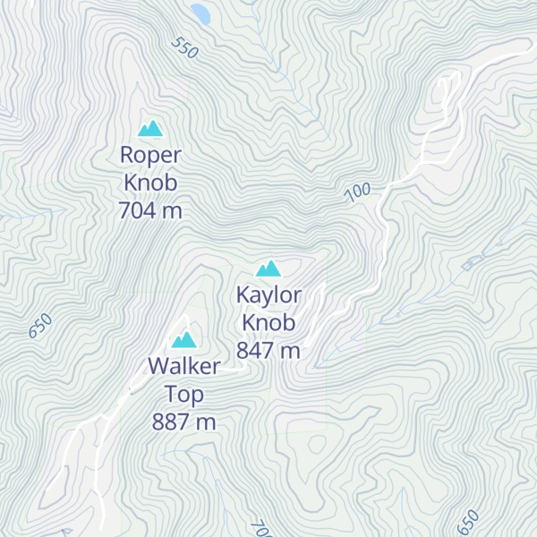 Map of Kaylor Knob