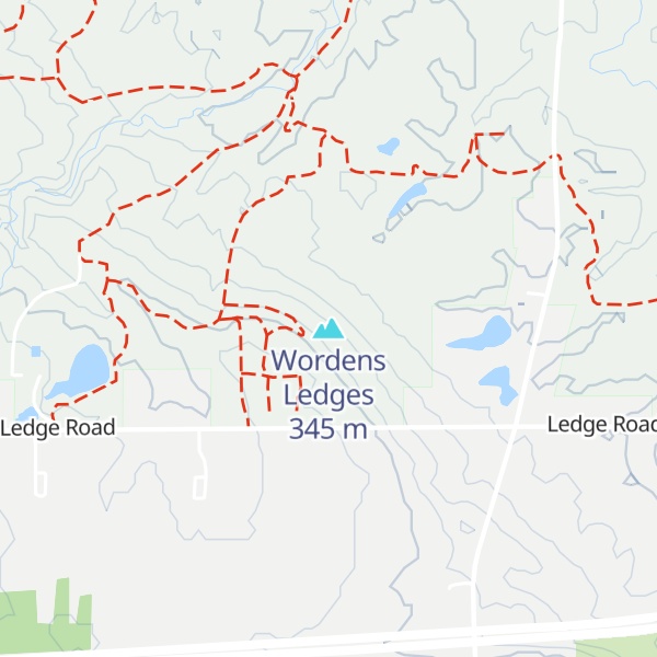 Map of Wordens Ledges
