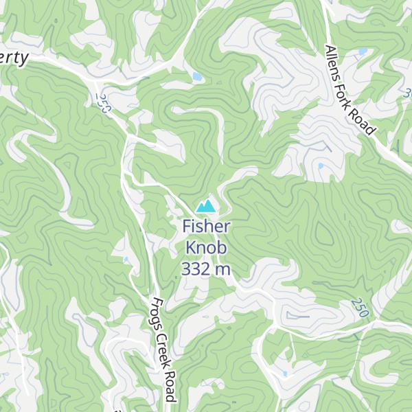 Map of Fisher Knob