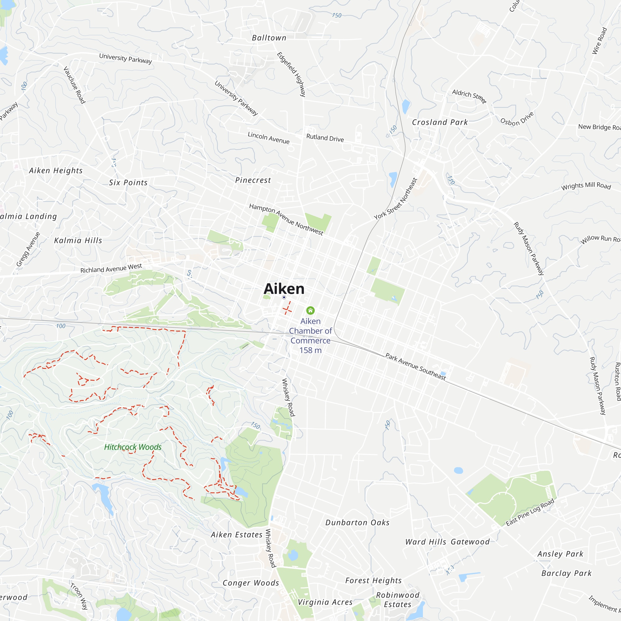 Aiken Chamber of Commerce map