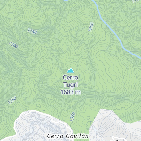 Map of Cerro Tugrí
