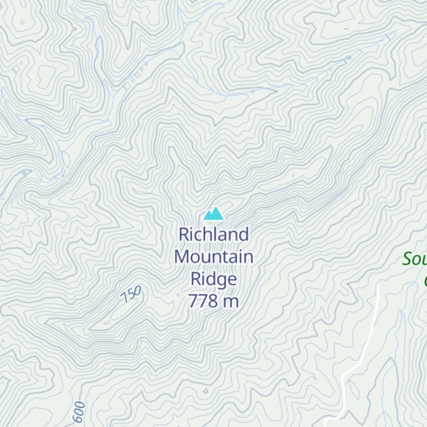 Map of Richland Mountain Ridge