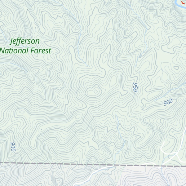 Map of Fork Mountain