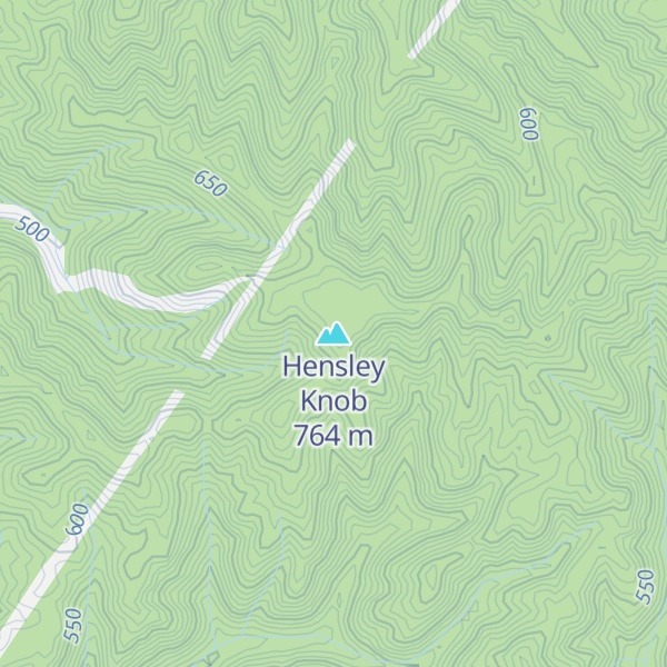 Map of Hensley Knob