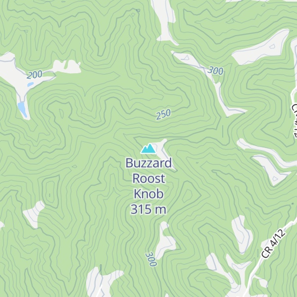 Map of Buzzard Roost Knob