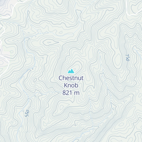 Map of Chestnut Knob