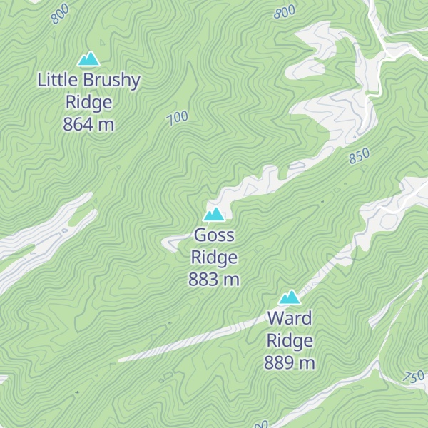 Map of Goss Ridge