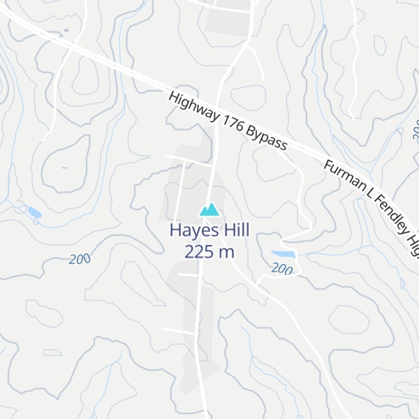 Map of Hayes Hill