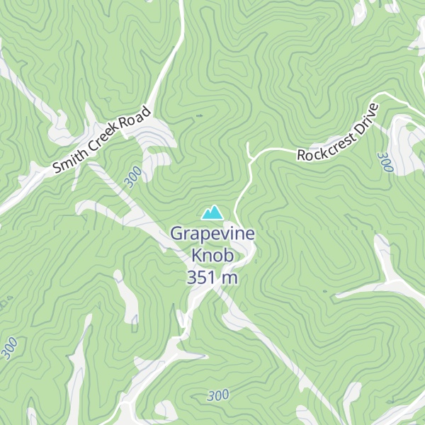Map of Grapevine Knob