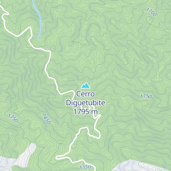 Map of Cerro Diguetubite