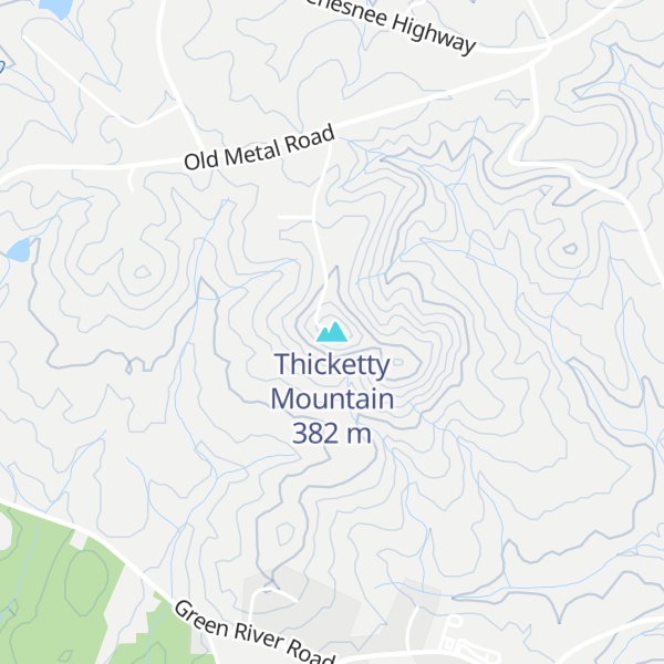 Map of Thicketty Mountain