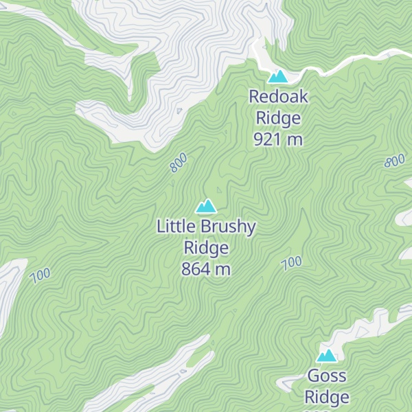 Map of Little Brushy Ridge