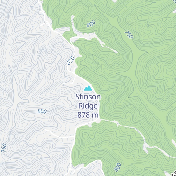 Map of Stinson Ridge
