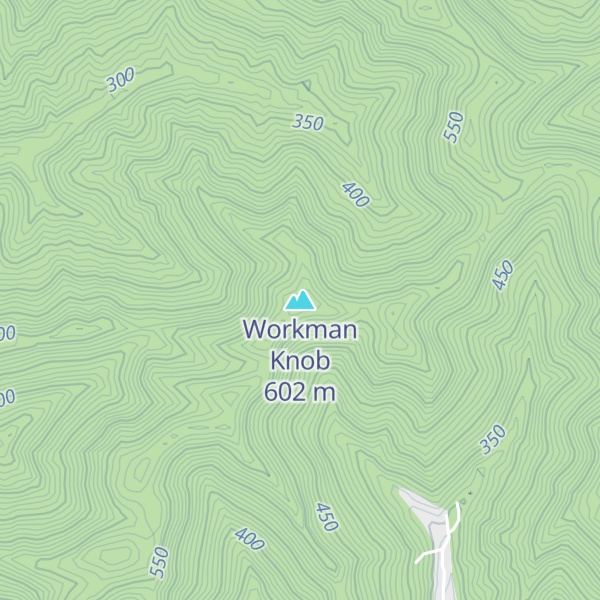 Map of Workman Knob