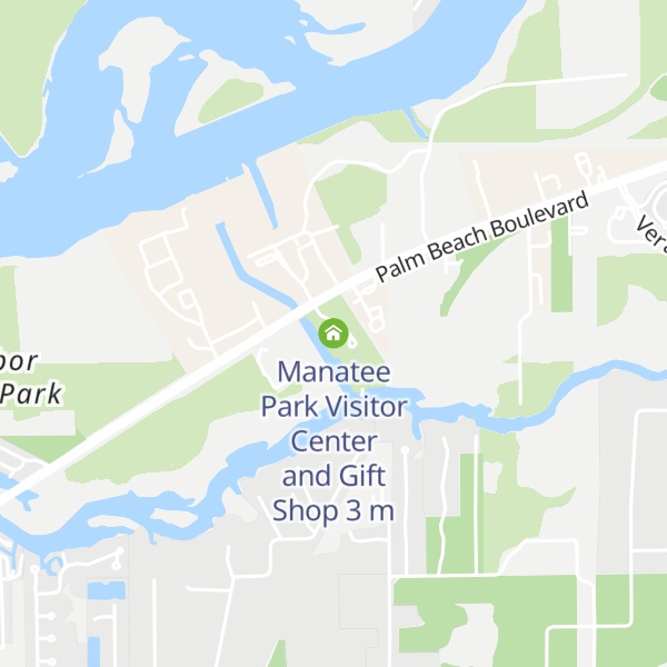 Map of Manatee Park Visitor Center and Gift Shop