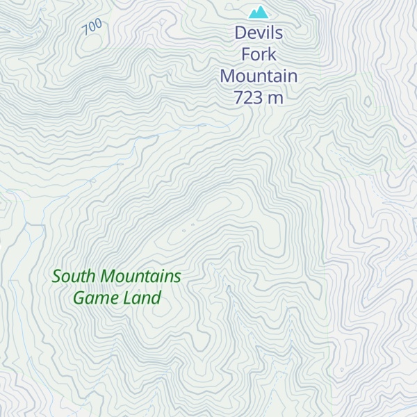 Map of Oakey Knob