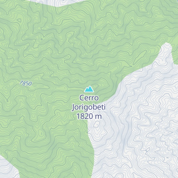 Map of Cerro Jorigobeti