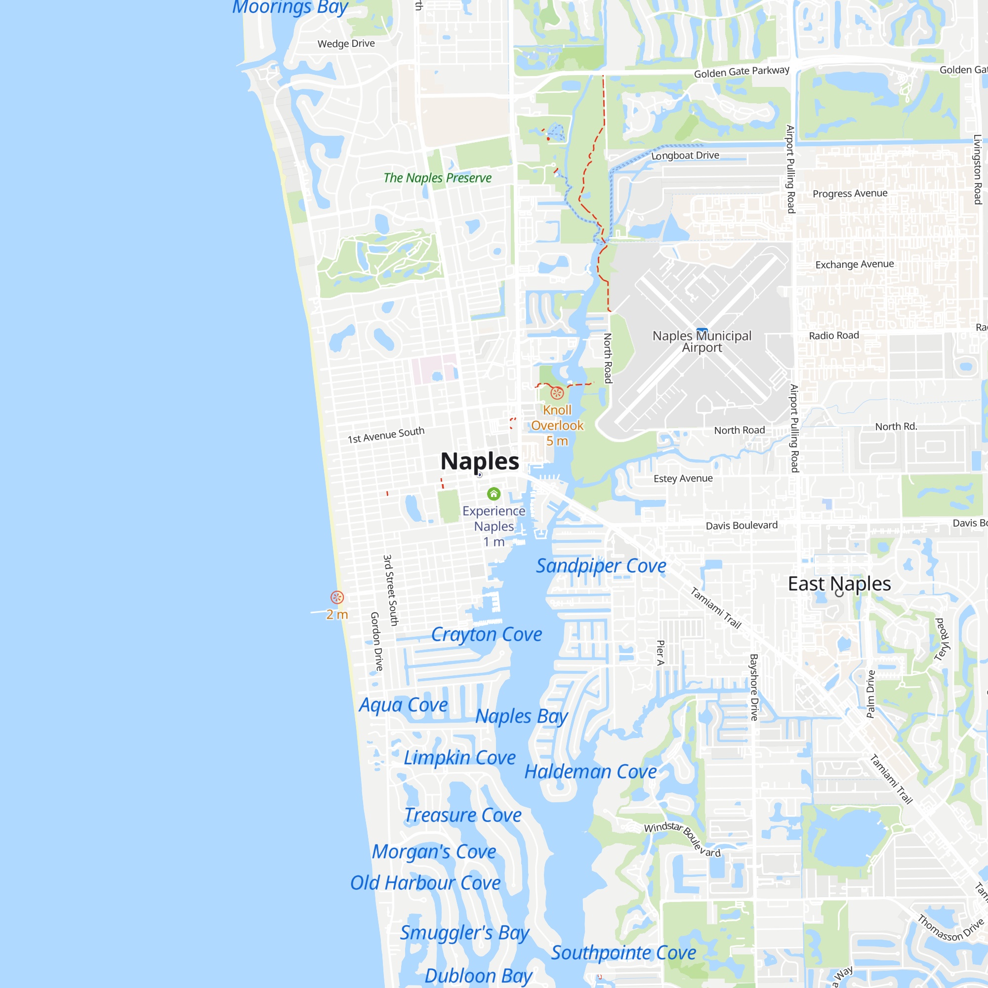 Experience Naples map