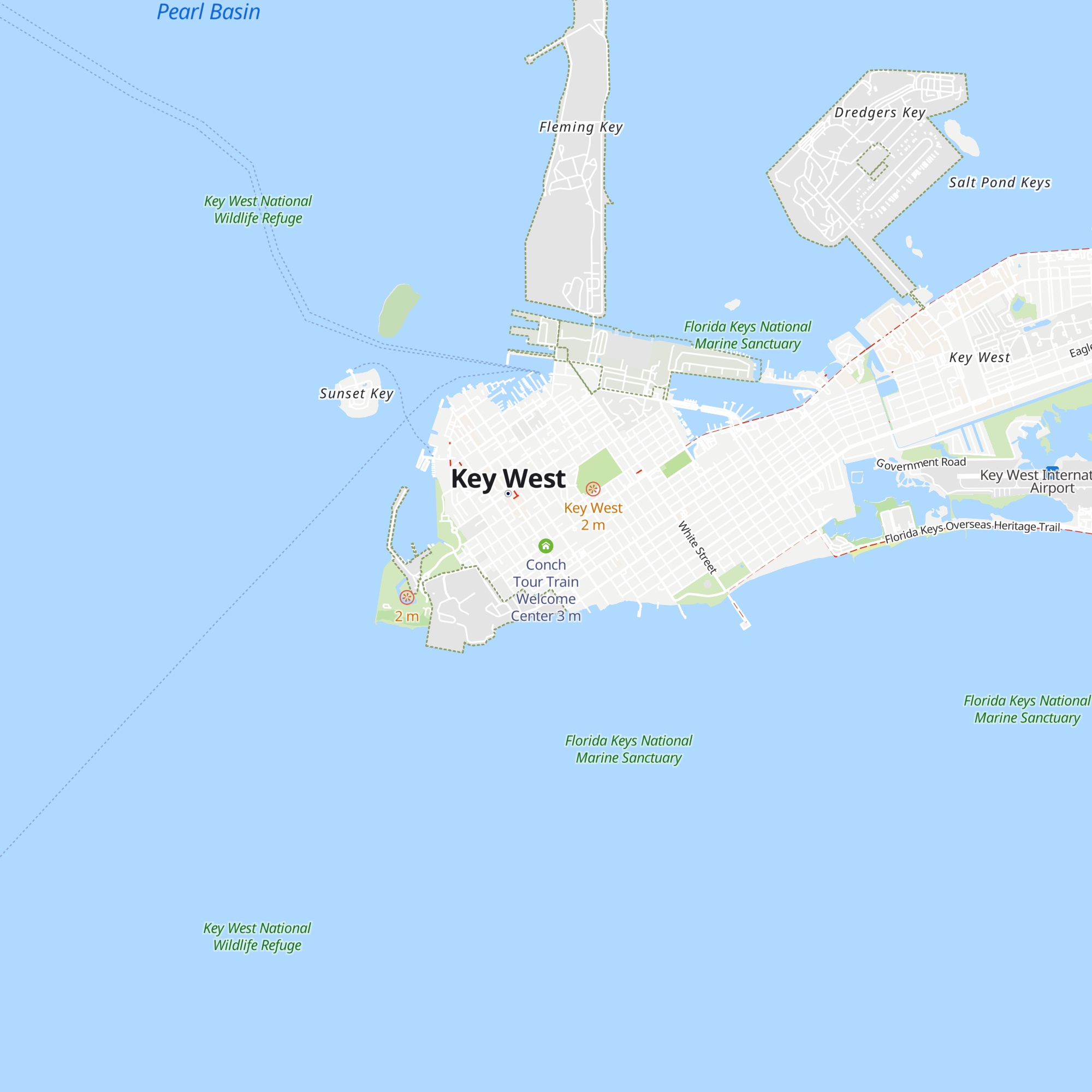 Conch Tour Train Welcome Center map