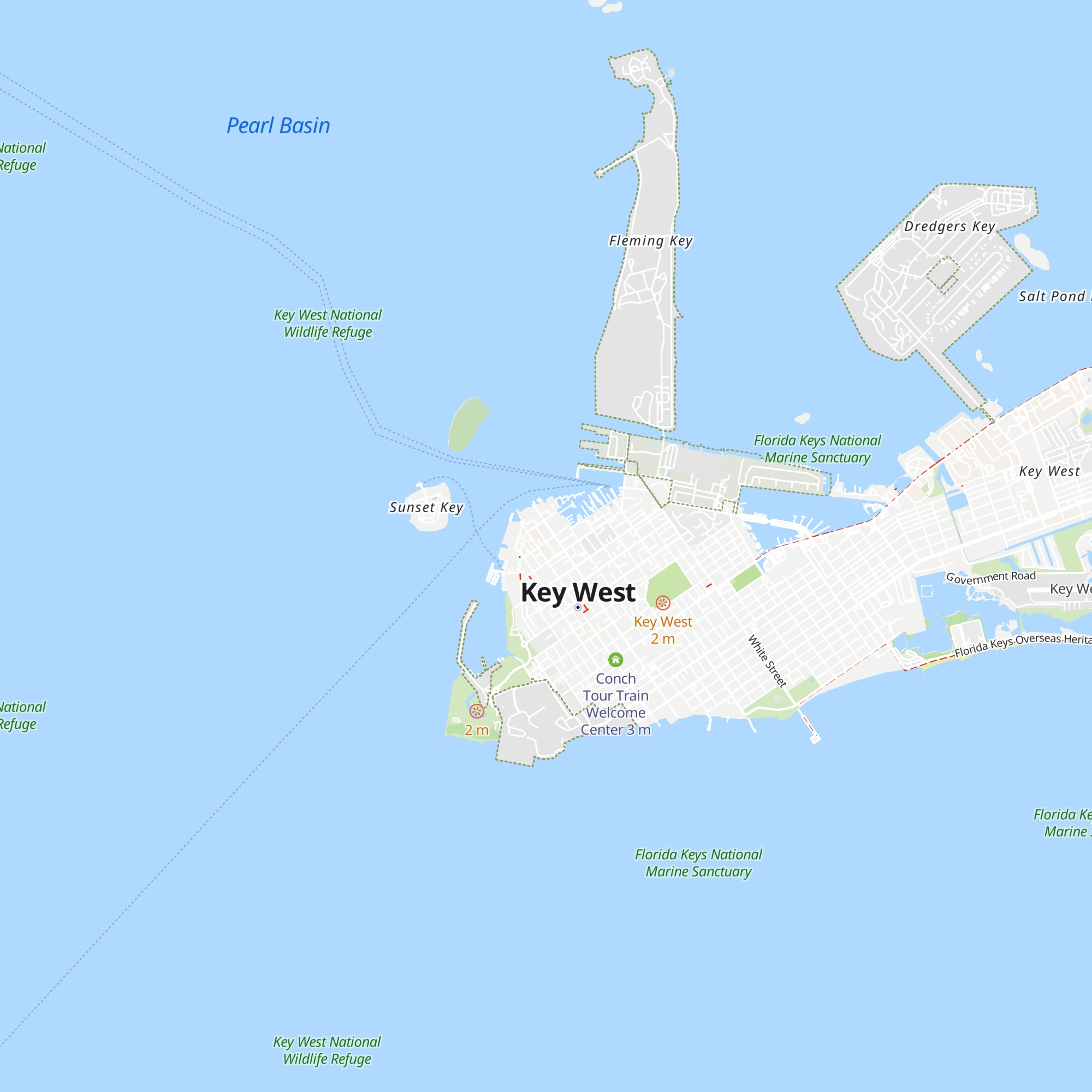 Key West Chamber of Commerce map