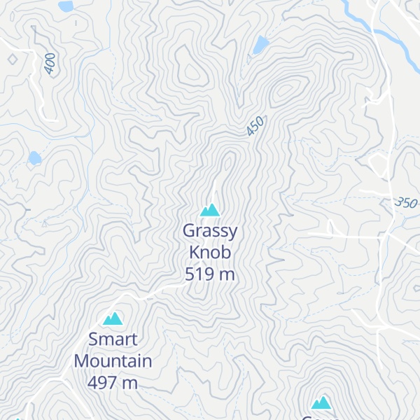 Map of Grassy Knob