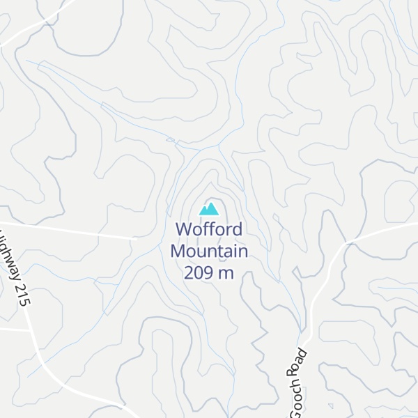 Map of Wofford Mountain