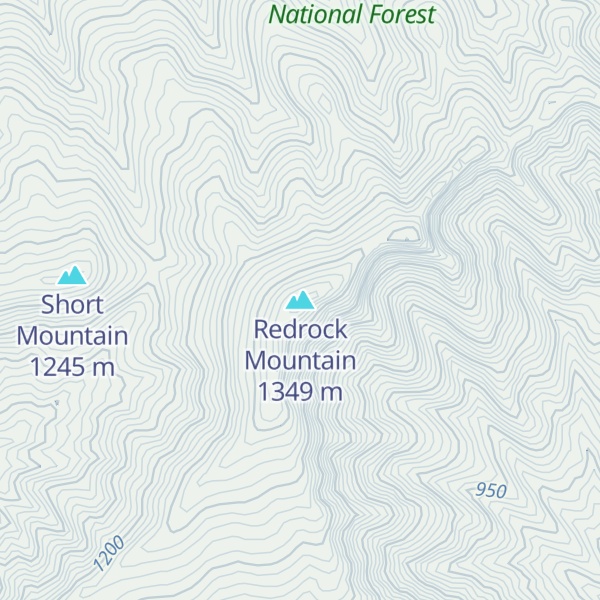 Map of Redrock Mountain