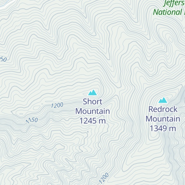 Map of Short Mountain
