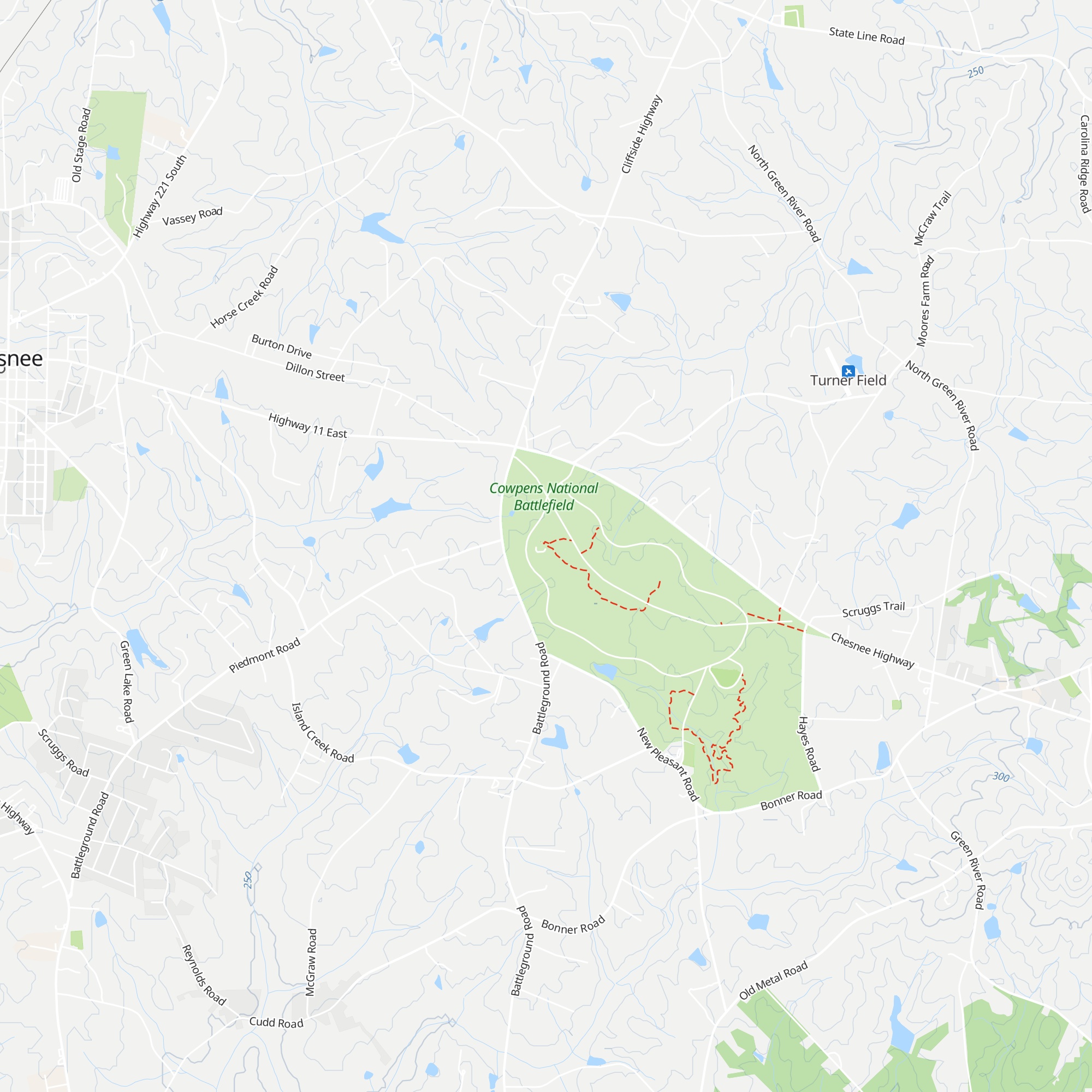 Cowpens National Battlefield Visitor Center map