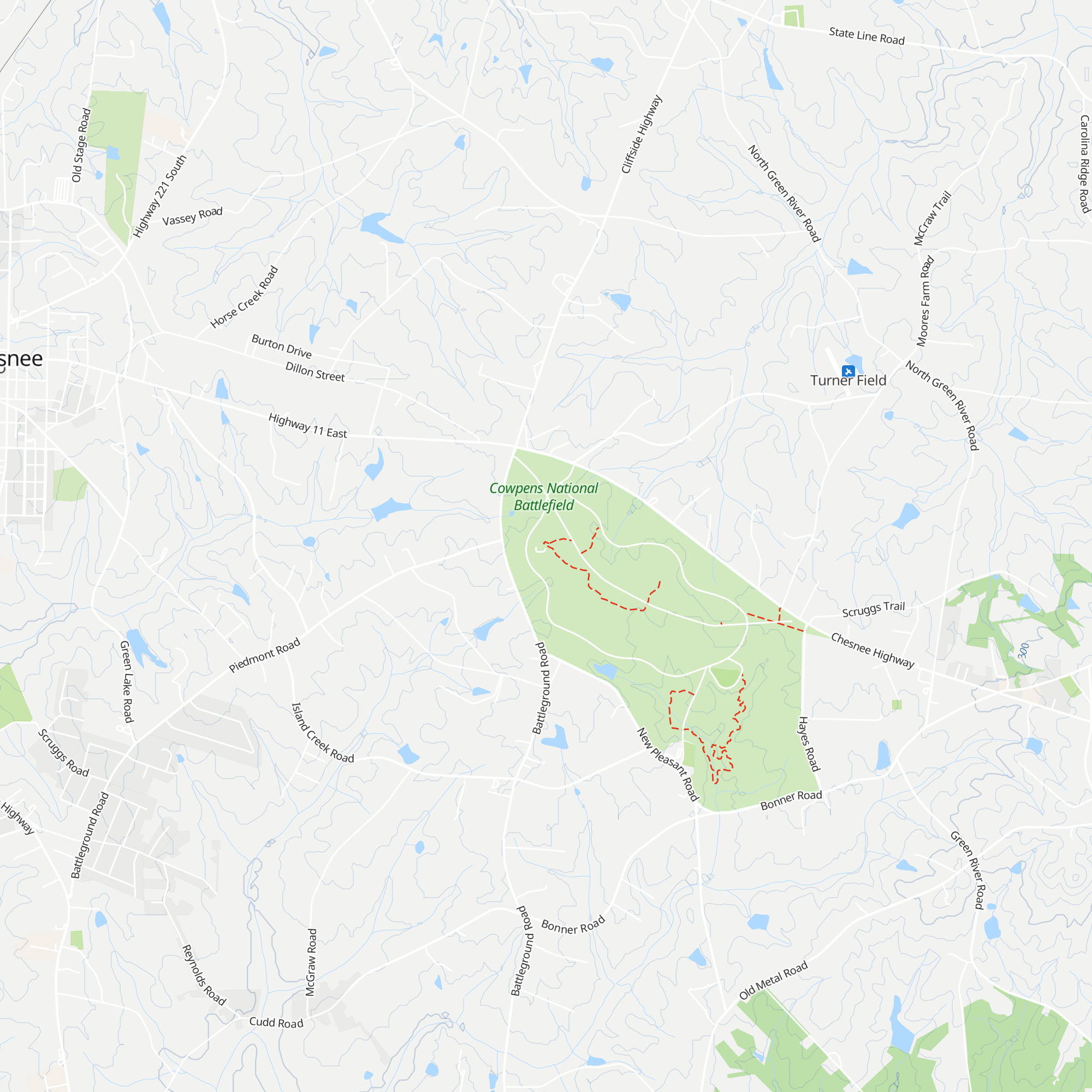 Cowpens National Battlefield Visitor Center map