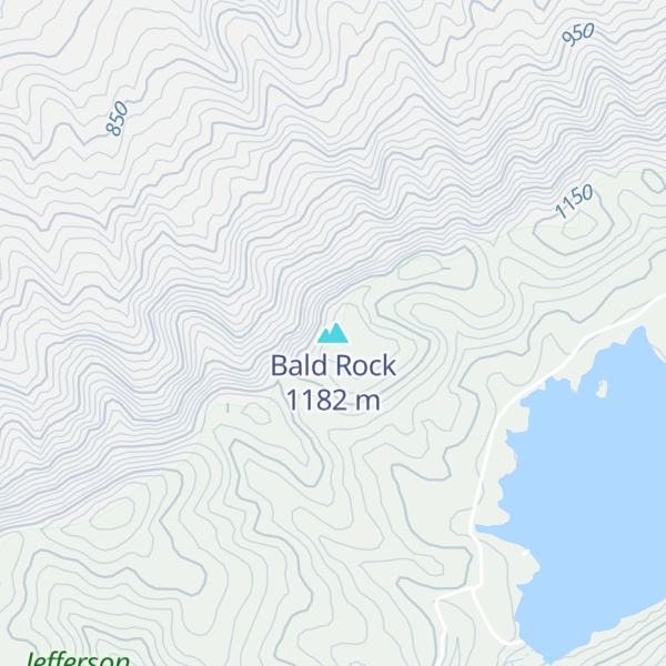 Map of Bald Rock