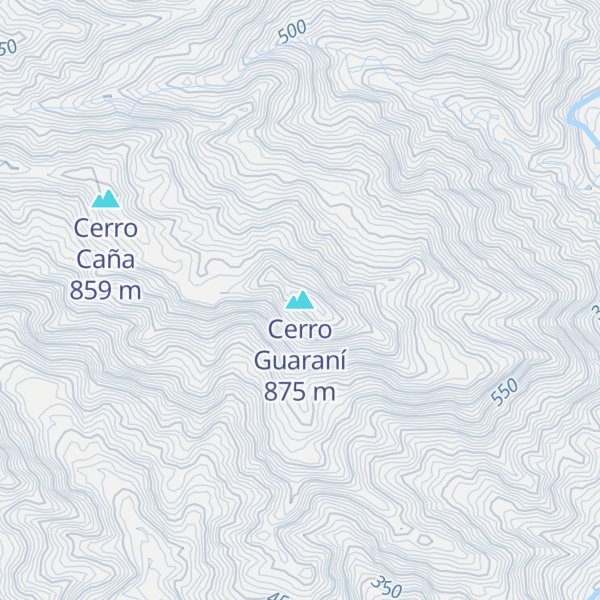 Map of Cerro Guaraní