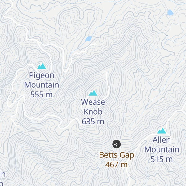 Map of Wease Knob