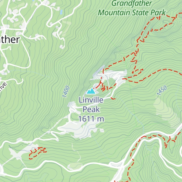 Map of Linville Peak