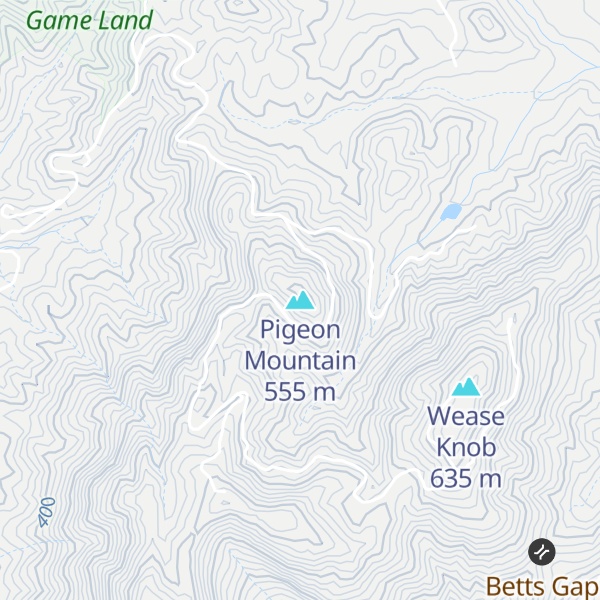 Map of Pigeon Mountain