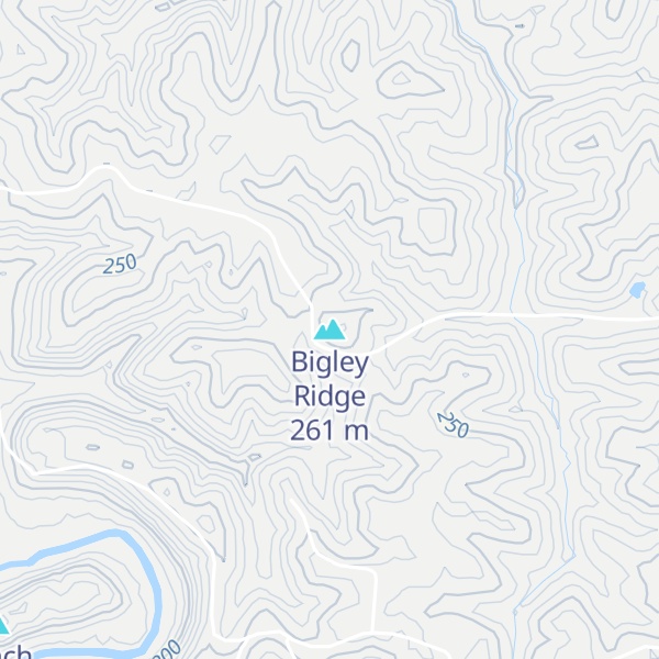Map of Bigley Ridge