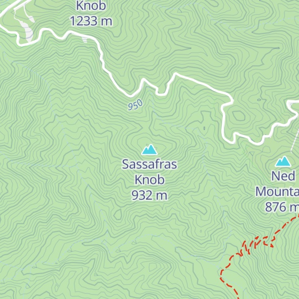 Map of Sassafras Knob