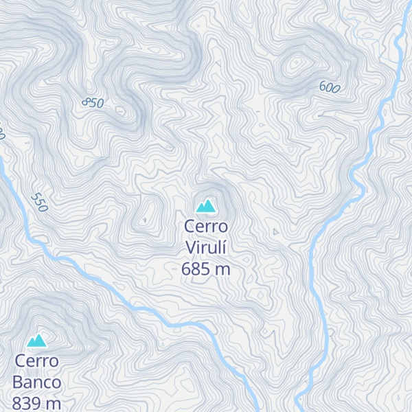 Map of Cerro Virulí