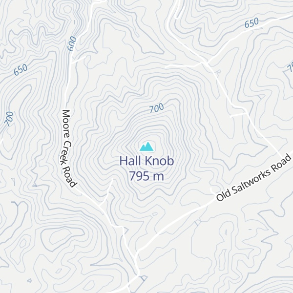 Map of Hall Knob