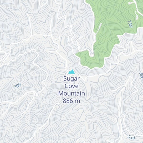 Map of Sugar Cove Mountain